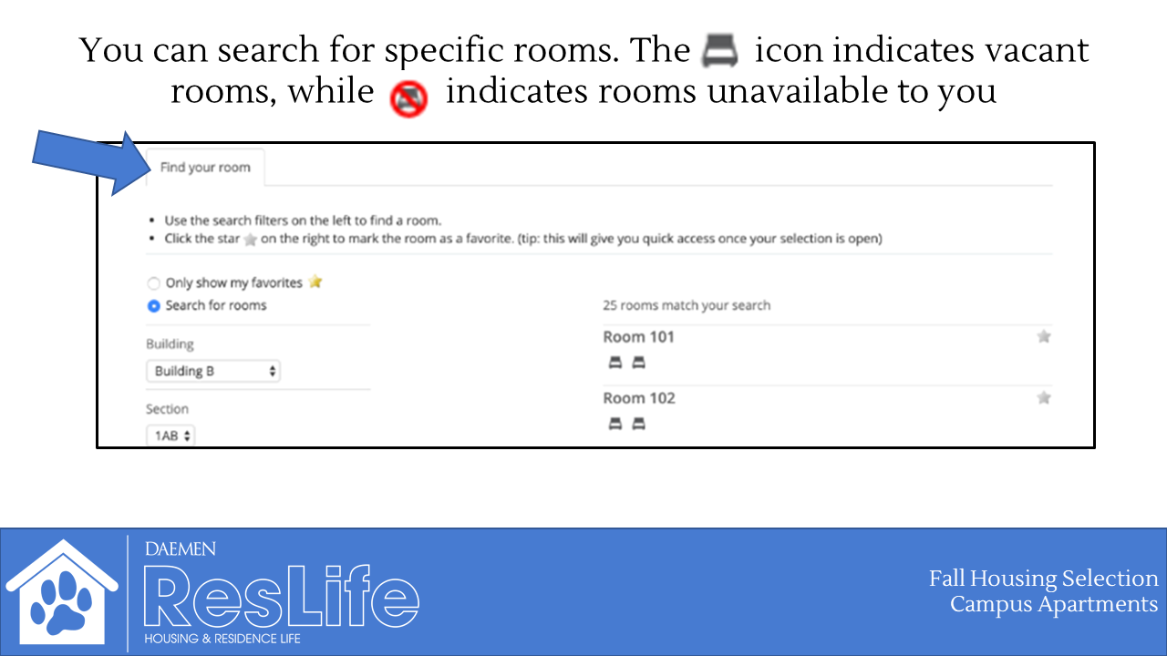 Search for Specific Rooms